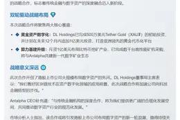 DL Holdings与Antalpha合作代币化黄金及比特币挖矿
