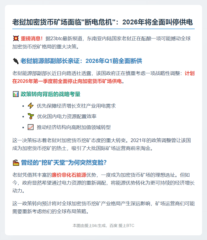 老挝2026年停供矿场电力