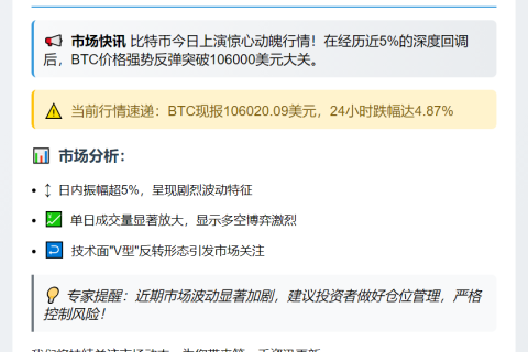 比特币破10.6万美元