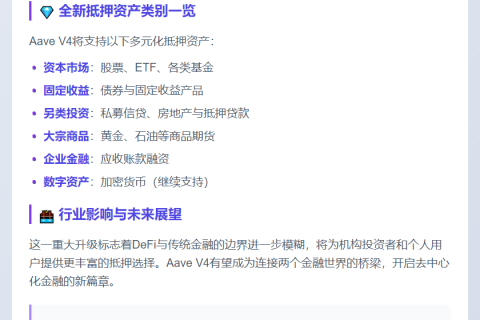Aave V4新增股票、ETF和房地产抵押