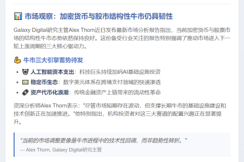 Galaxy Digital：结构性牛市未改