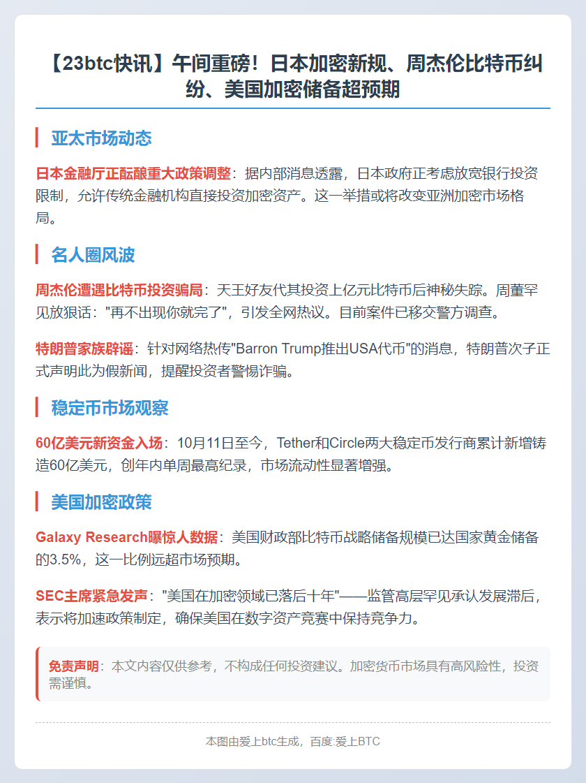 23btc午报 | 10.19重要动态速览