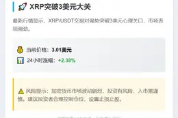 XRP突破3美元