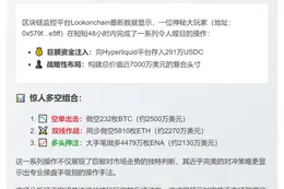 巨鲸存入Hyperliquid 291万USDC