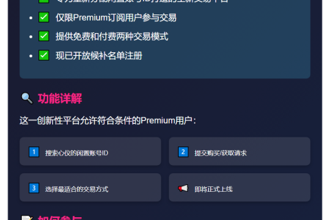 X账号ID交易市场上线