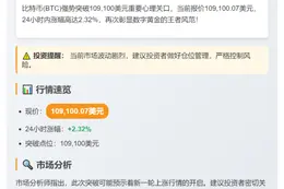 BTC破10.9万美元