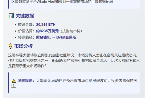 2万枚以太坊转入Bybit