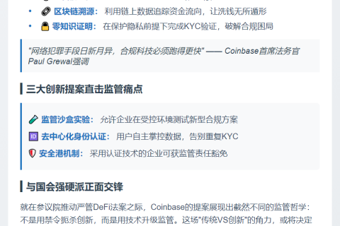 Coinbase呼吁美财政部革新反洗钱规则