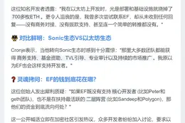 Sonic Labs质疑以太坊基金会资金去向