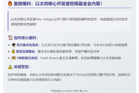 以太坊核心开发者致EF领导层信件曝光