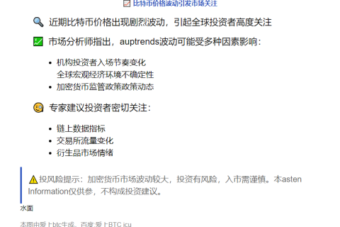 比特币价格波动引发市场关注