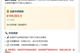 比特币跌破11万美元