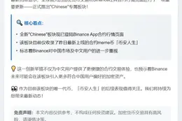 Binance合约新增中文板块