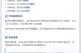 "索拉拉"榜一7千美元买入，暴赚2650倍