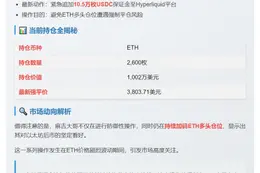 麻吉大哥增仓10.5万USDC加码ETH多单
