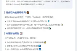 VanEck注册Lido质押以太坊ETF