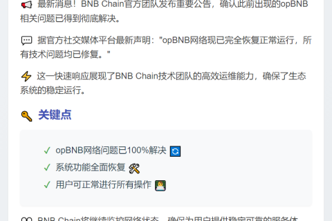 BNB Chain修复opBNB问题