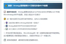 董事斥资231万美元买入MSTR