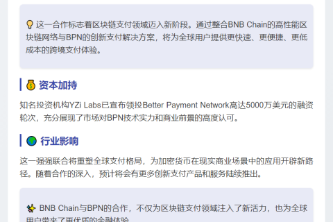 BNB Chain 携手 Better Payment Network