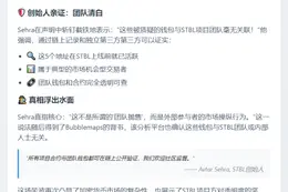STBL创始人驳斥团队获利指控为FUD