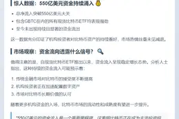 美比特币ETF流入超550亿美元