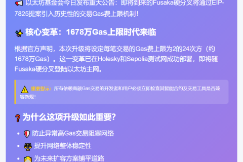 以太坊硬分叉将设Gas上限