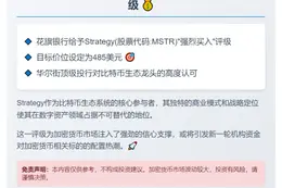 花旗：买入Strategy，目标价485美元