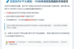 155份加密货币ETF申请追踪35种数字资产