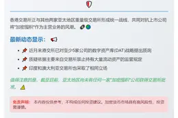 亚太三大交易所抵制加密囤积业务
