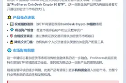 ProShares申请加密20 ETF上市