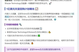 Sharpe 拟斥资 1 亿美元回购 SOL