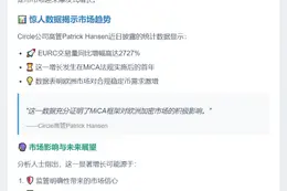 欧元稳定币EURC交易量飙升2727%