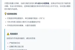 比特币突破10.8万美元