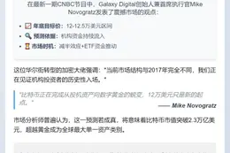 Galaxy CEO：BTC年底或达12万至12.5万美元