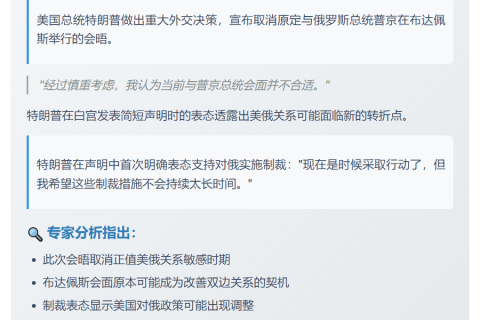 特朗普取消与普京布达佩斯会面
