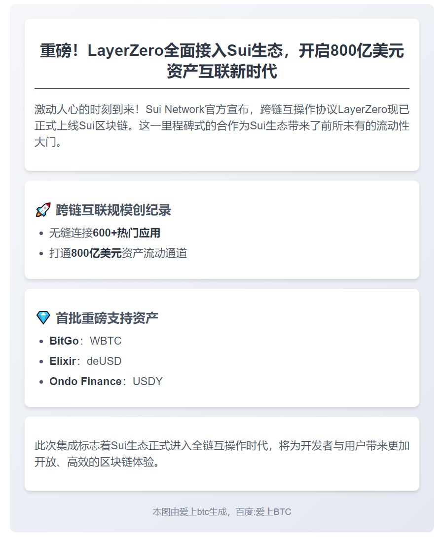 LayerZero上线Sui