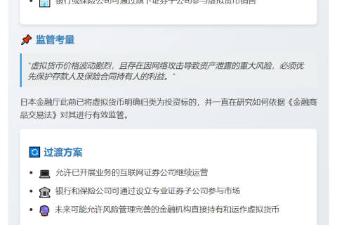 日本拟禁银行保险售虚拟币 证券或可经营