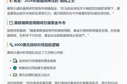 摩根大通：2028年金价或达6000美元