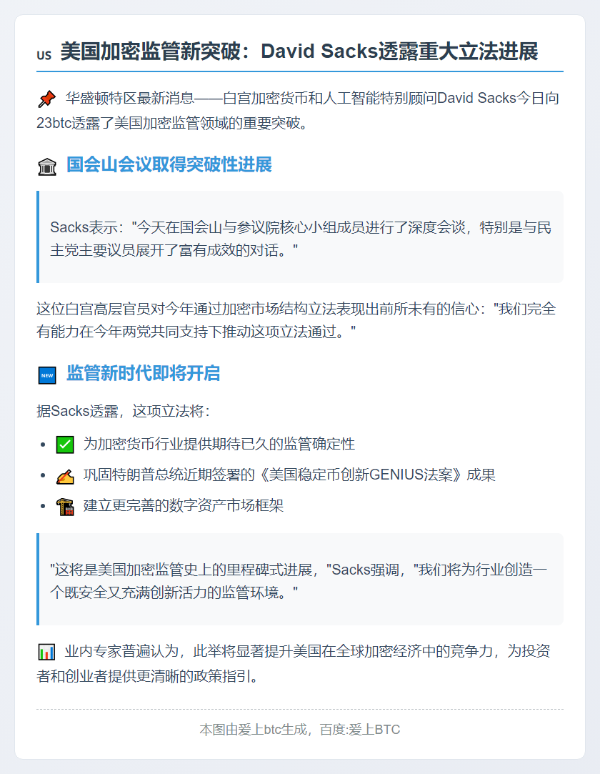 加密市场结构立法今年有望通过