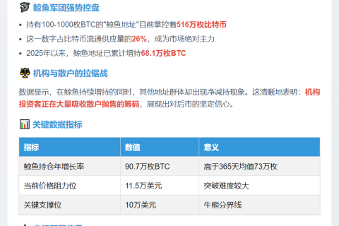比特币牛市未止，支撑位10万美元