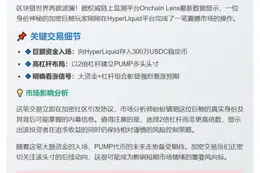 鲸鱼300万USDC押注PUMP 2倍做多