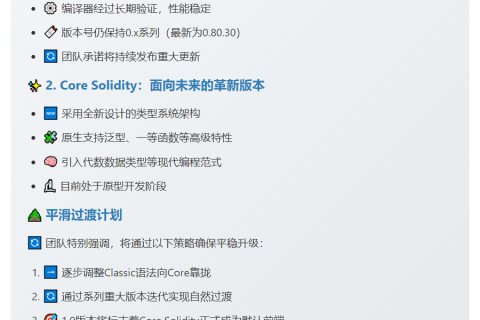Solidity将拆分为Classic和Core版本