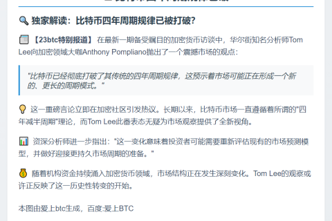 比特币四年周期规律已破