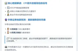 华泰证券：9月CPI回落助推美联储降息