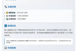 币安转出27万枚LINK至新钱包