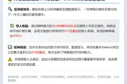 巨鲸转1万GIGGLE入币安，浮盈171万刀