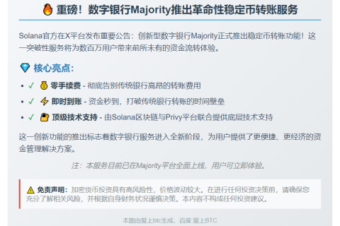 数字银行Majority支持稳定币转账