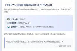 Ogle买入487万枚VALOR仅花1万美元