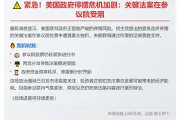美参议院未通过避免政府停摆法案