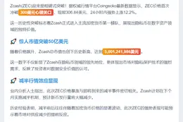 ZEC突破300美元新高